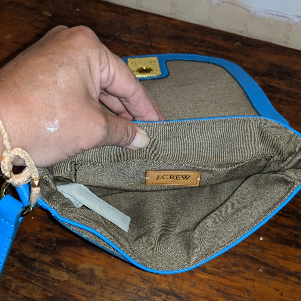 J Crew Leather Saddlebag Crossbody - Picture 3 of 6